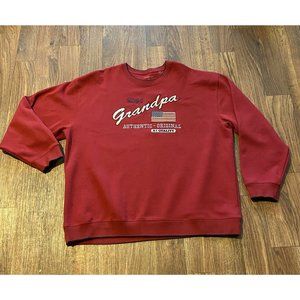 Croft & Barrow USA Grandpa Sweater Men Sz XL Red Authentic Original Crewneck